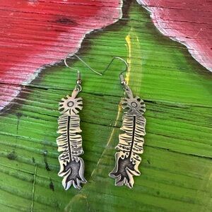 Sterling Silver Feather Earrings
